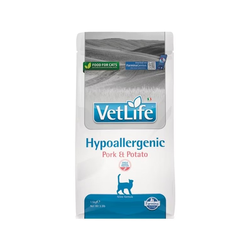 Farmina Vet Life cat hypoallergenic, pork & potato 1,5 kg